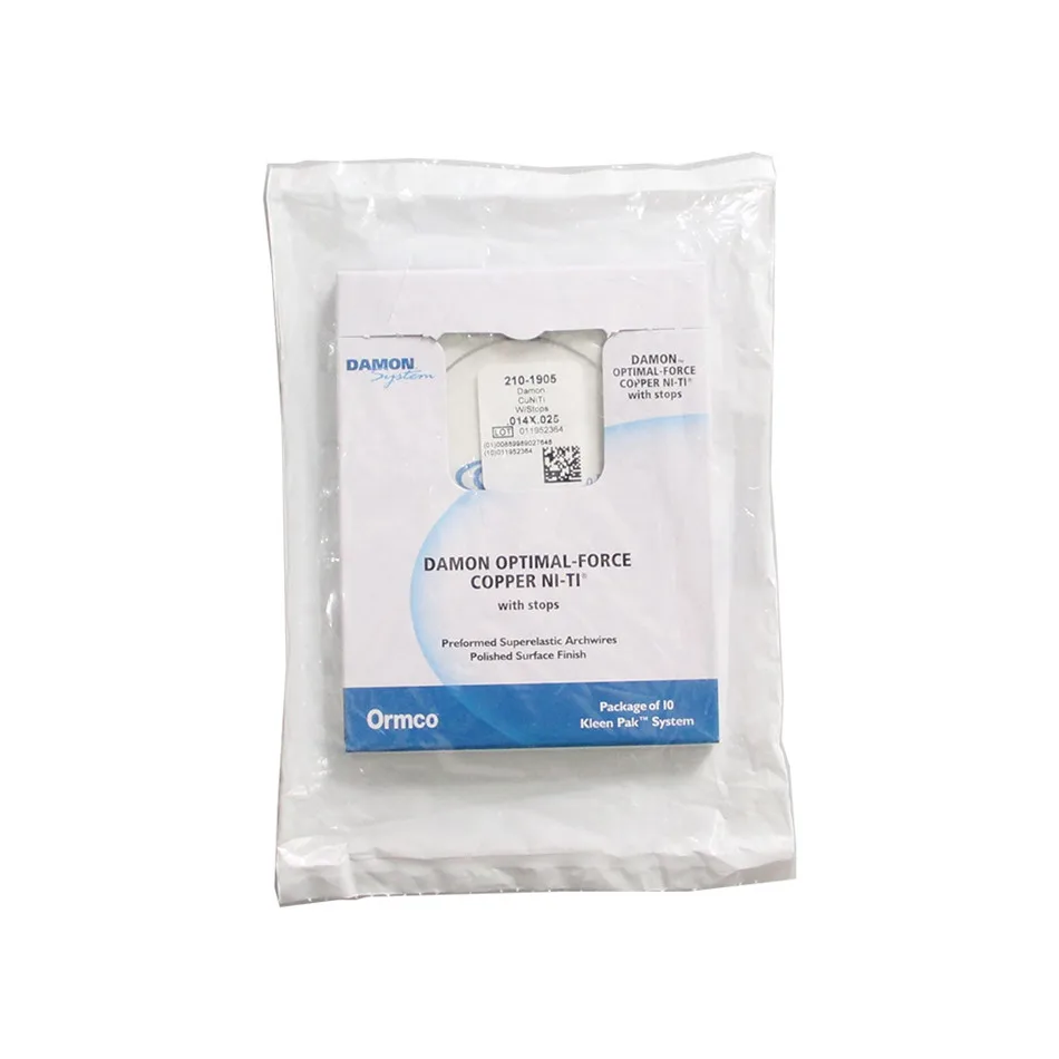 Orthodontic Material Damon Rectangular Wires Cu-Ni-Ti (Copper-Nickel-Titanium) Wires 014/016/018×25 Square Wires for Orthodontic