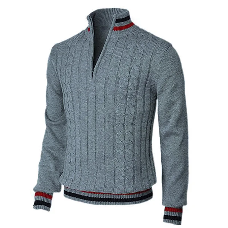 Men's Sweater 2023 Autumn And Winter New Europe And The United States Striped Splicing Casual Large Size Knitted Top