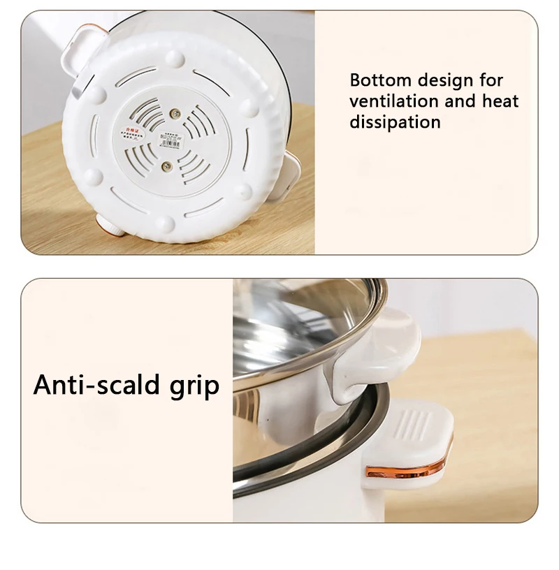 220V 110V wielofunkcyjna kuchenka domowa jednowarstwowa/dwuwarstwowa gorący kociołek Mini elektryczna maszyna do gotowania gorący kociołek