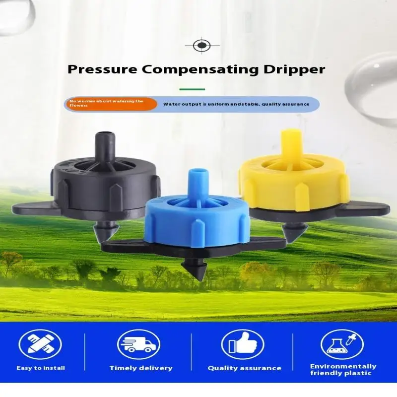 

30pcs Pressure Compensating Drip Emitters Micro Connectors 2L/4L/8L Premium Drippers Garden Irrigation System