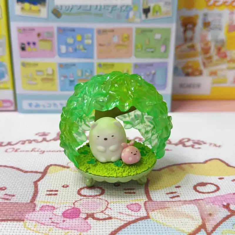 RE-MENT-caja de decoración hecha a mano en miniatura, caja ciega de huevos auténtica, lugar cálido biológico, escena de esquina, juguete para regalo coleccionable
