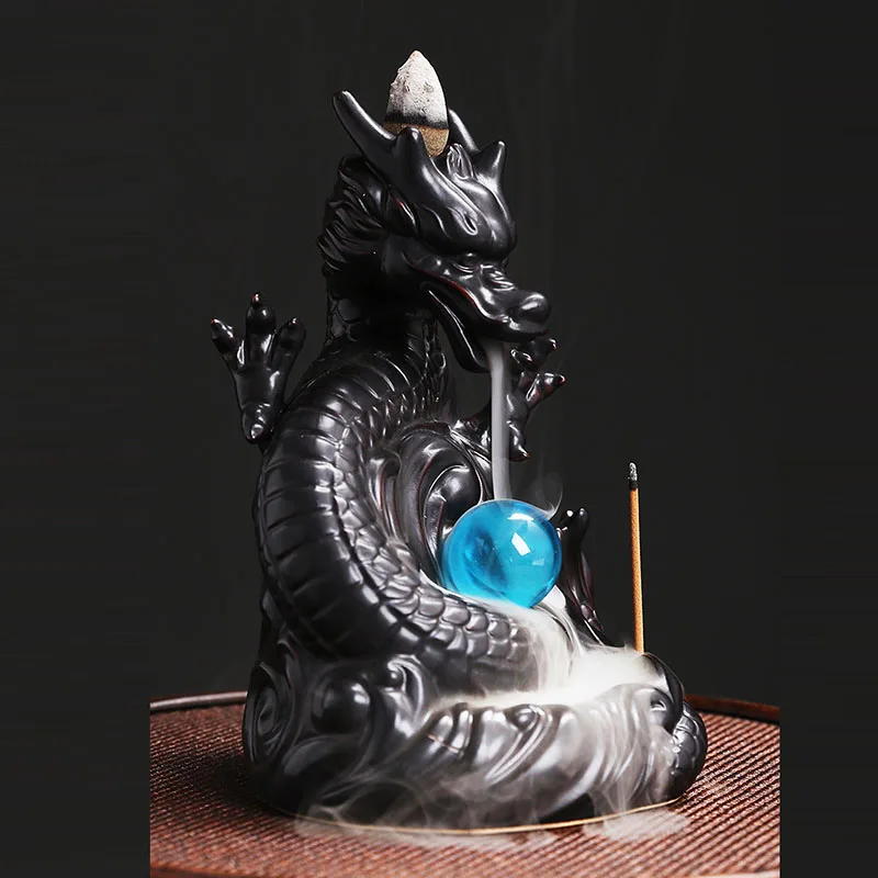 YXY Classic Chinese Dragon Backflow Incense Burner Ceramic Stick Incenses Holder 2020 Home Decor Ornaments Christmas Gifts