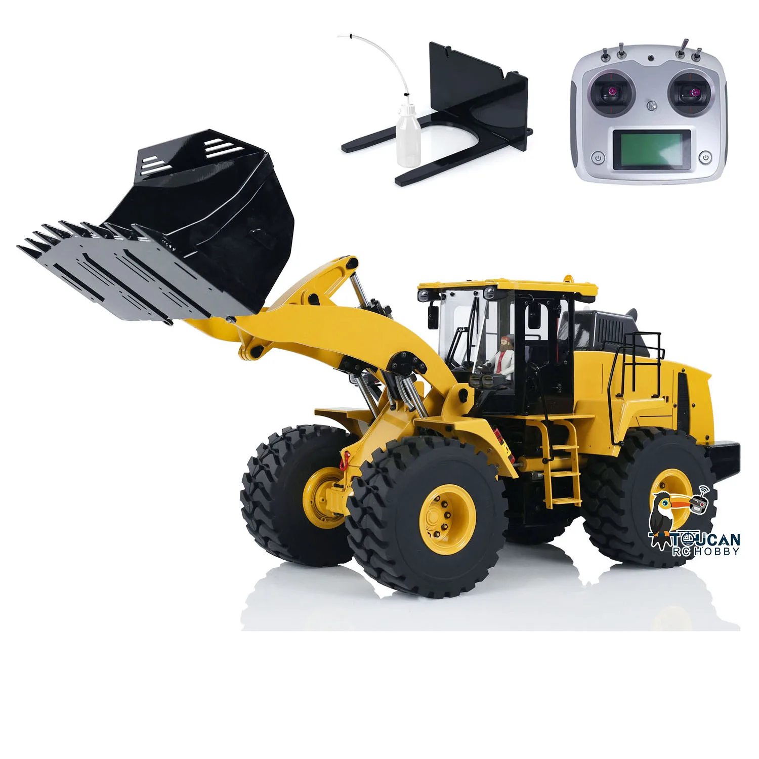XDRC WA470 980L 1/14 Metal Hydraulic RC Loader Remote Control Cars Wheeled Trucks Construction Machine Vehicle Adults Toys Model