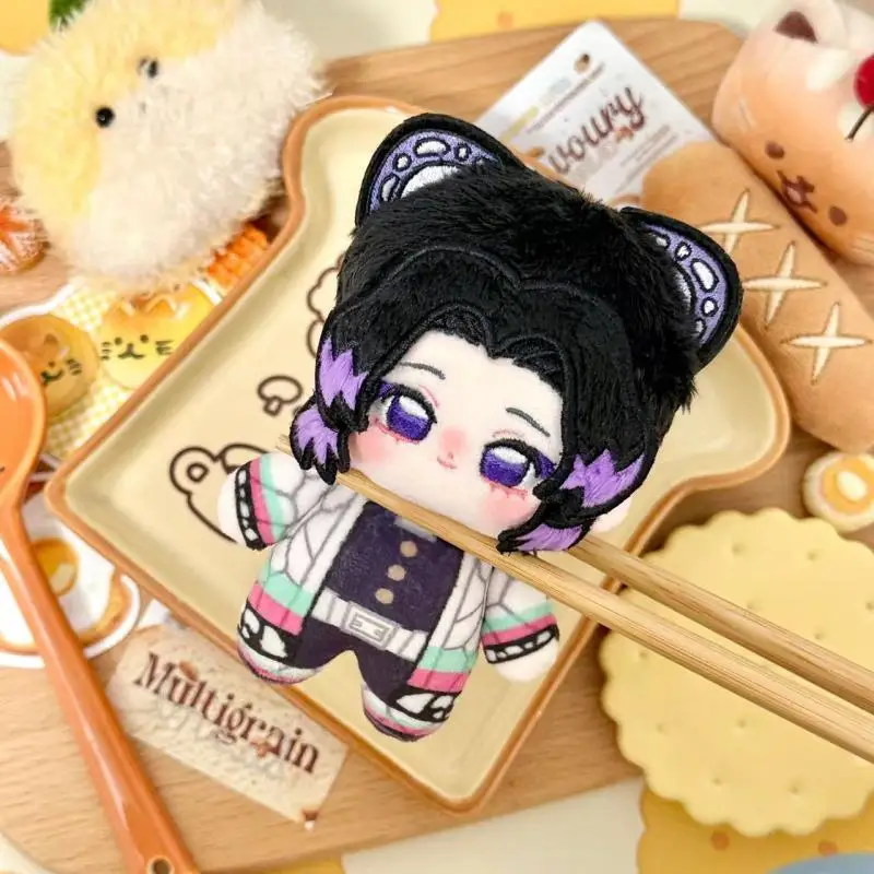 Demon Slayer Kochou Shinobu Q Version Facial Embroidery Soft Plush Doll Transparent Backpack Decoration Friend's Birthdays Gifts