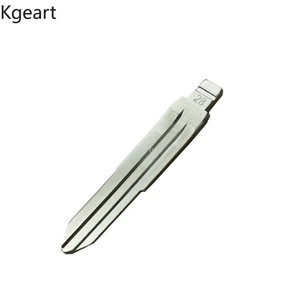 금속 블랭크 언컷 플립 KD VVDI 키 블레이드, 기아 엑센트 리오용, 현대 엘란트라 블레이드 교체용, 10 개/로트 28 #