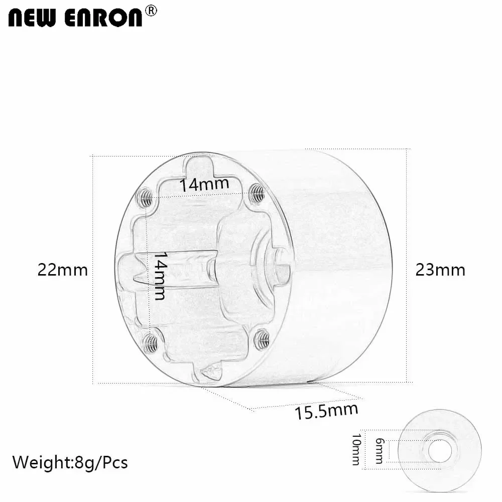 NOVA caixa diferencial de alumínio ENRON # LOS 232004   para carro RC 1/10 equipe Losi BAJA REY 4wd Rock Rey RTR