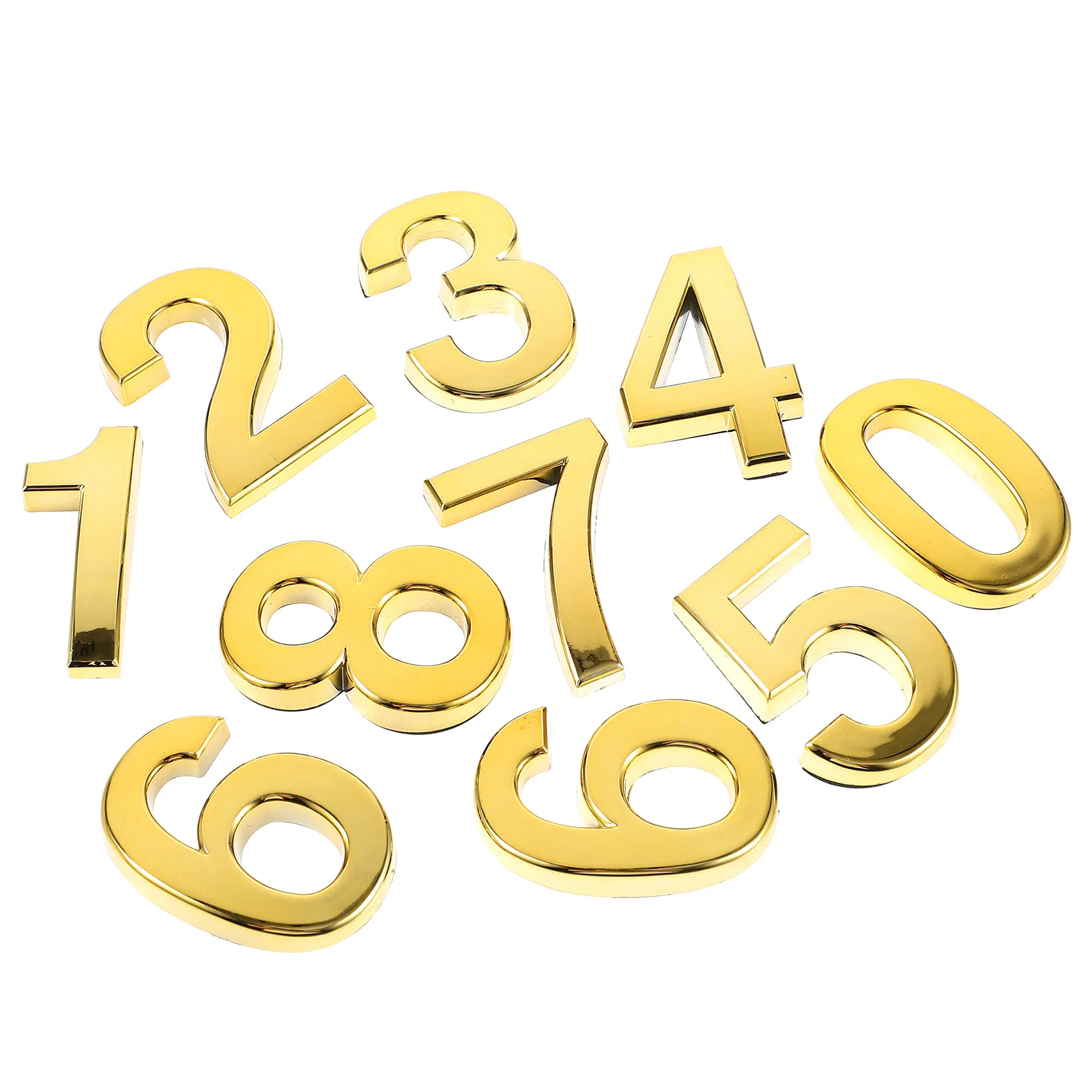 10pcs Modern Number Sign 3D Floating Acrylic For Outside Durable Stick On Address Numbers Mailbox Door Signs Door