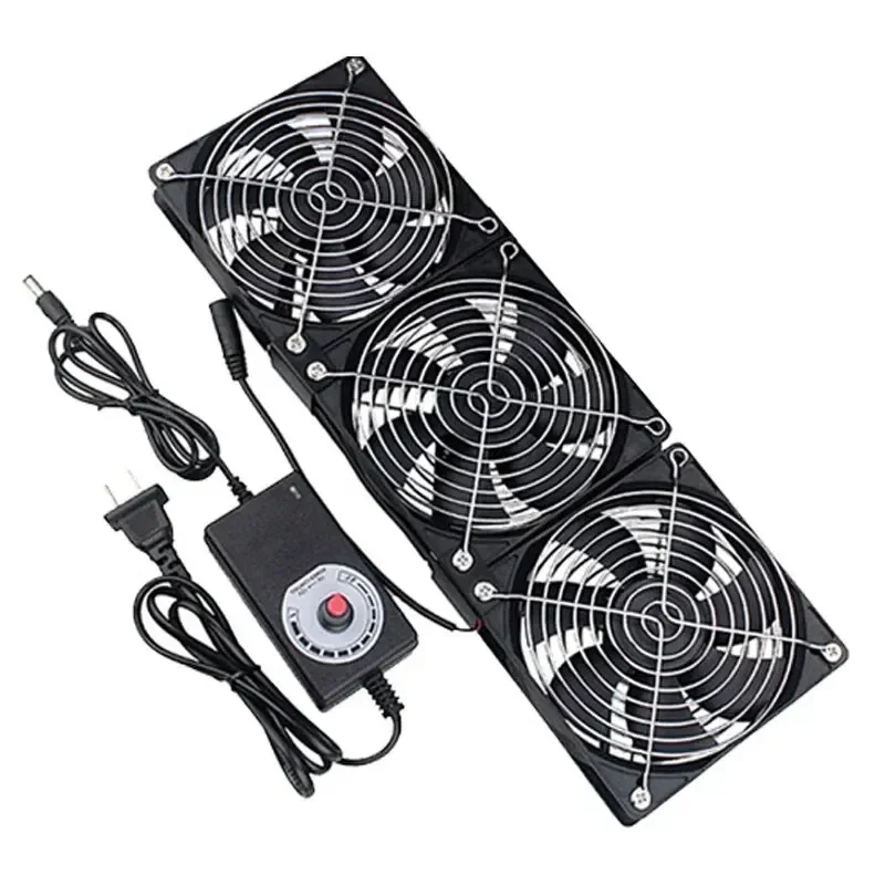 220V 120mm 3000RPM Fan Cooling with Controller 12cm 12V Btc Machine Chassis Workstation Cabinet Radiator Server Fan