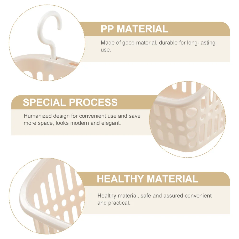 

2Pcs Hanging Storage Basket Bathroom Organizing Toiletries Holder Toothbrush Shower Gel Cup Holder Organizer