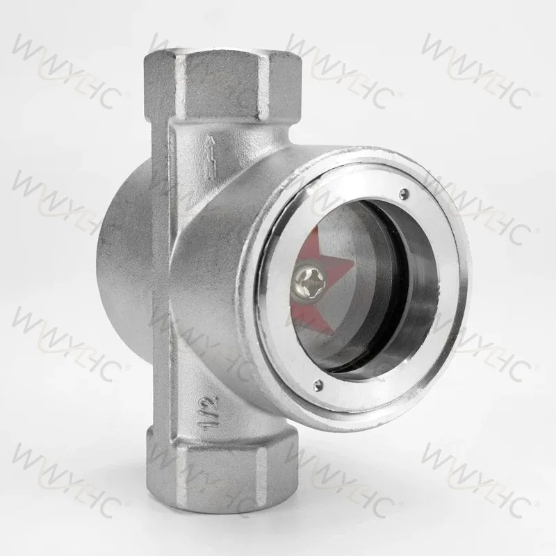 304 Stainless Steel Internal Thread Sight Flow Indicator, Eccentric Impeller Sight Glass, Pipeline Fluid Observation Port