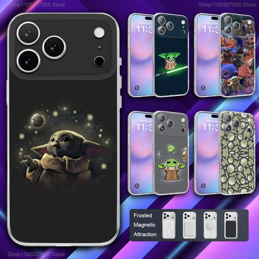 

Cute Baby Y-Yodas-S Phone Case For iPhone 11,12,15,14,13,17,16,Pro,Plus,E,Max,Air,Mini Magnetic Frosted Cover