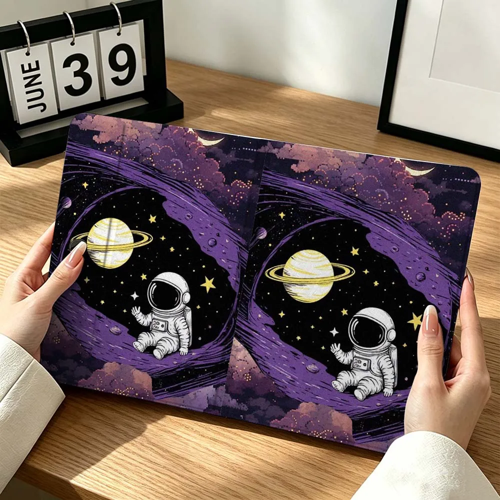 Cartoon Astronaut Space For OPPO VIVO IQOO OnePlus Realme Infinix Pad Pro 13 12.1 11.61 11.4 11 inch Tablet Case Gift