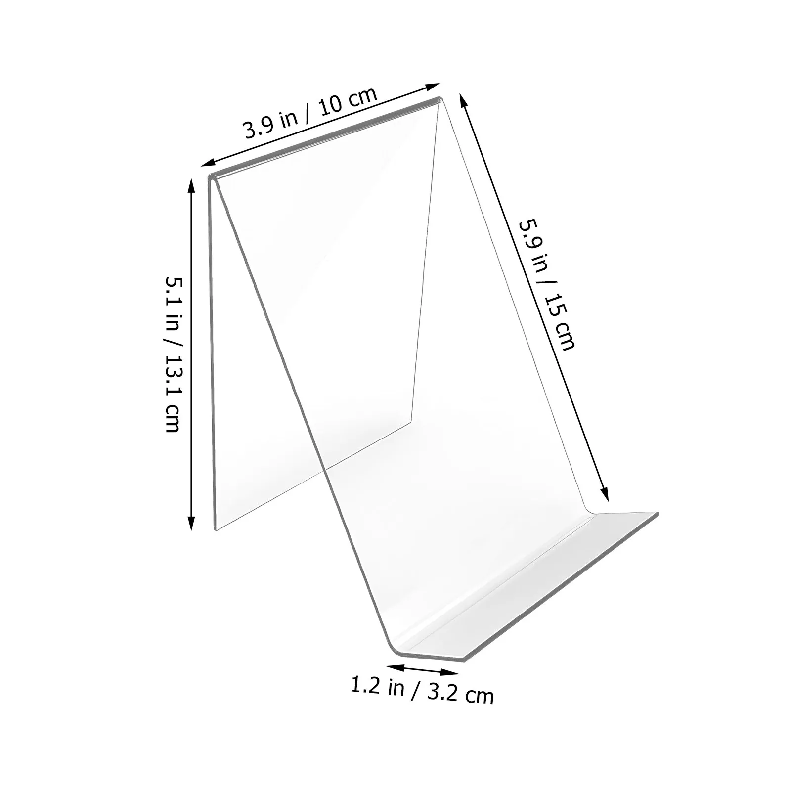 8Pcs Clear Acrylic Stands Book Holder Display Rack Stable Slant-Back Design for Home Office School Shop Decoration Use