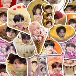 70pcs Kpop Photo Stickers Cute Food Avatar Stickers Kawaii Waterproof Photo Sticker Fans Collect Gift