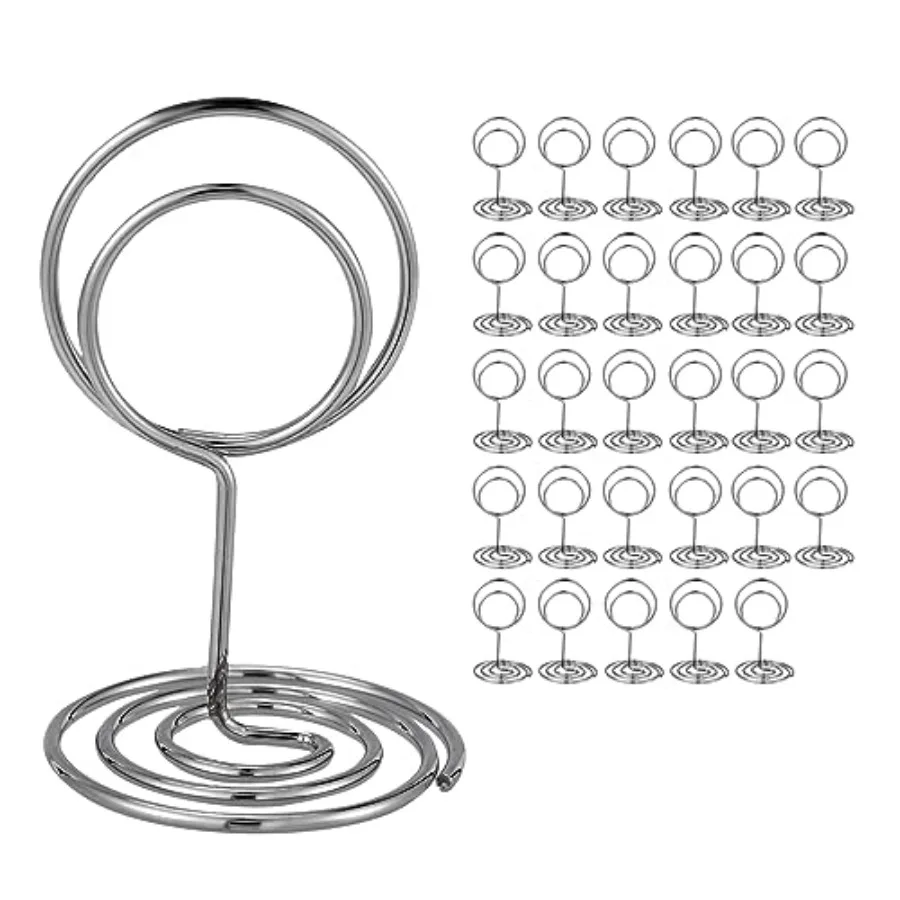 

30PCS Table Number Holders Place Card Holder - Photo Holders for Tables, Cards Stand Name Menu Clips, Table Sign Holders for We