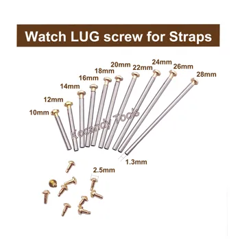 스테인레스 스틸 시계 밴드 용수철 바 스트랩 링크 핀 수리 도구, 시계 부품 러그 나사, 10 - 28mm Herramientas, 10 사이즈 