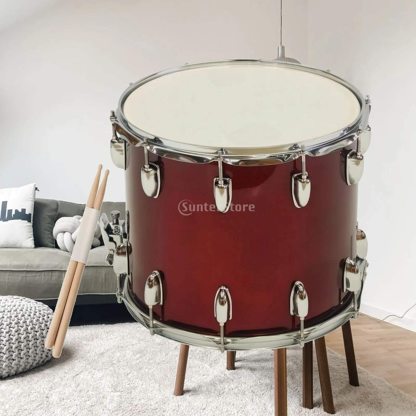 Marching Snare Drum Lightweight Snare Drum with Shoulder Strap Percussion Instrument Portable Small for School Bands, Parades