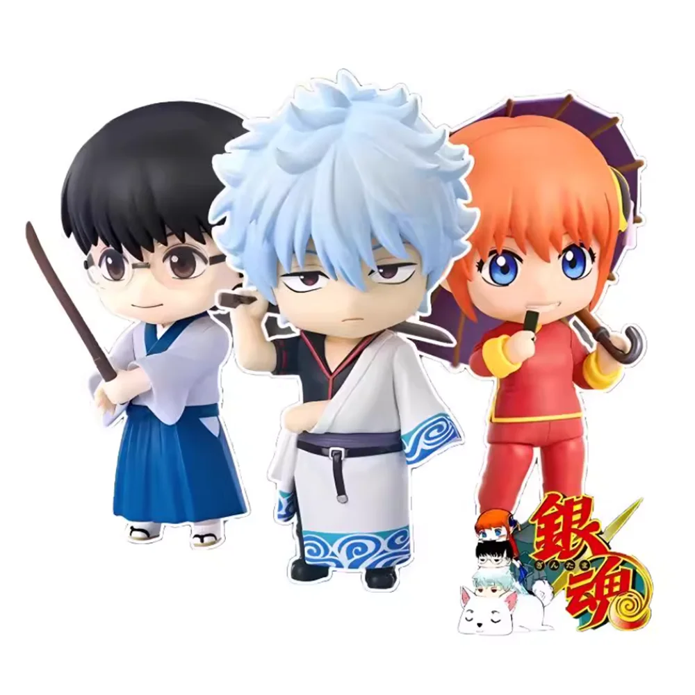 

Gintama Sakata Gintoki 2420 Kagura 2462 Shimura Shinpachi 2458 милые игрушки кукла ПВХ фигурка Коллекционная модель подарок