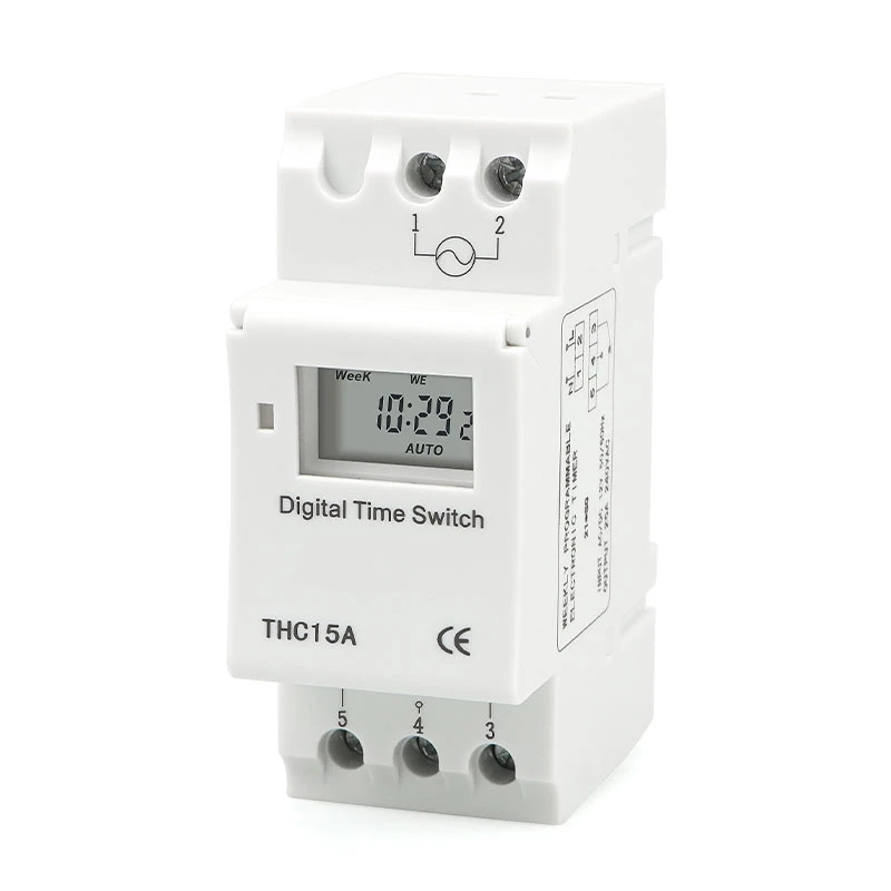 Small Microcomputer Time Control Switch Electric Box Rail Type THC15A Electronic Time Controller Timer DC12V DC24V AC110V AC220V