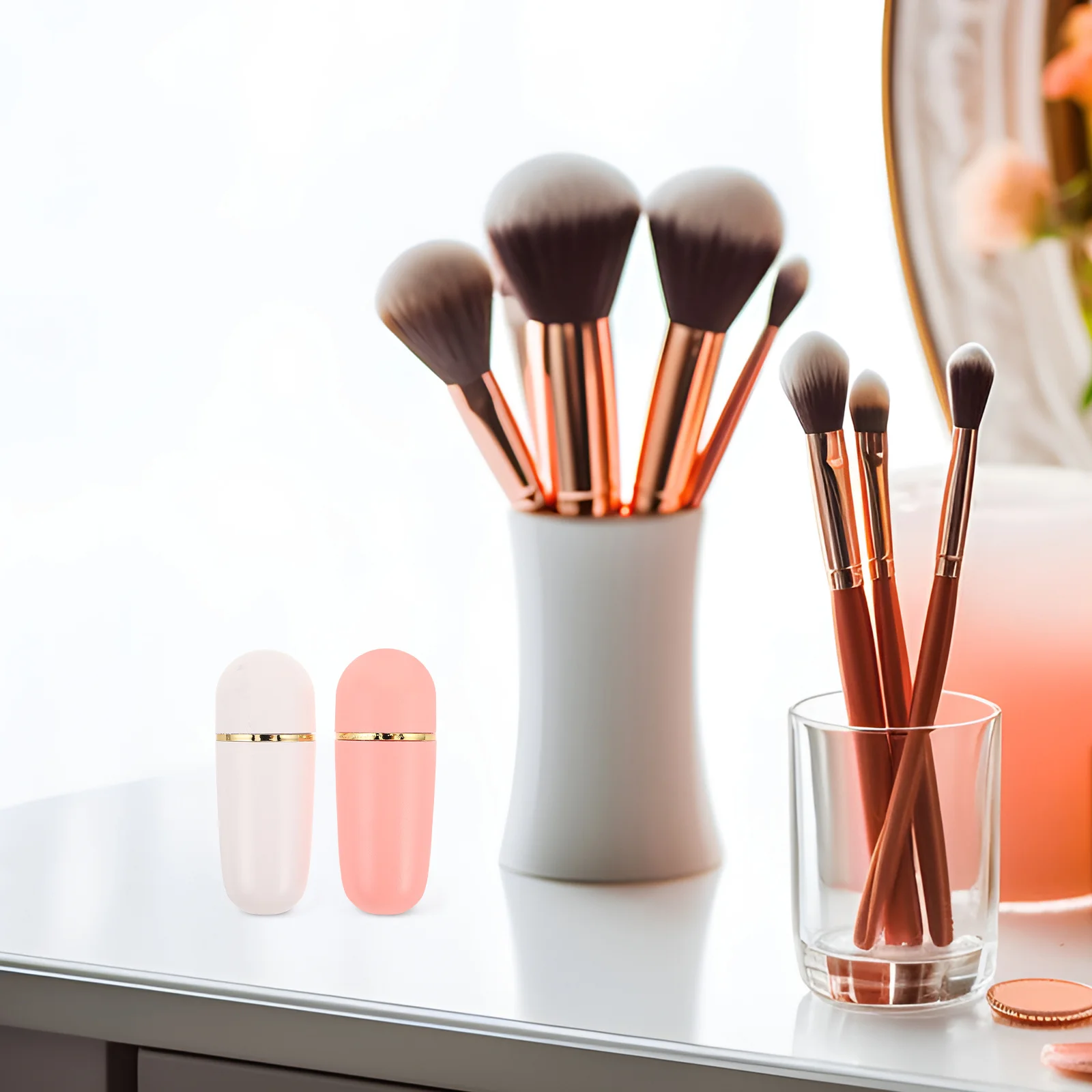 2 قطعة بكرة امتصاص الزيت المحمولة الحجر البركاني بكرة الوجه للتحكم في الزيت طويل الأمد التطهير العميق عصا النشاف القابلة لإعادة الاستخدام #1