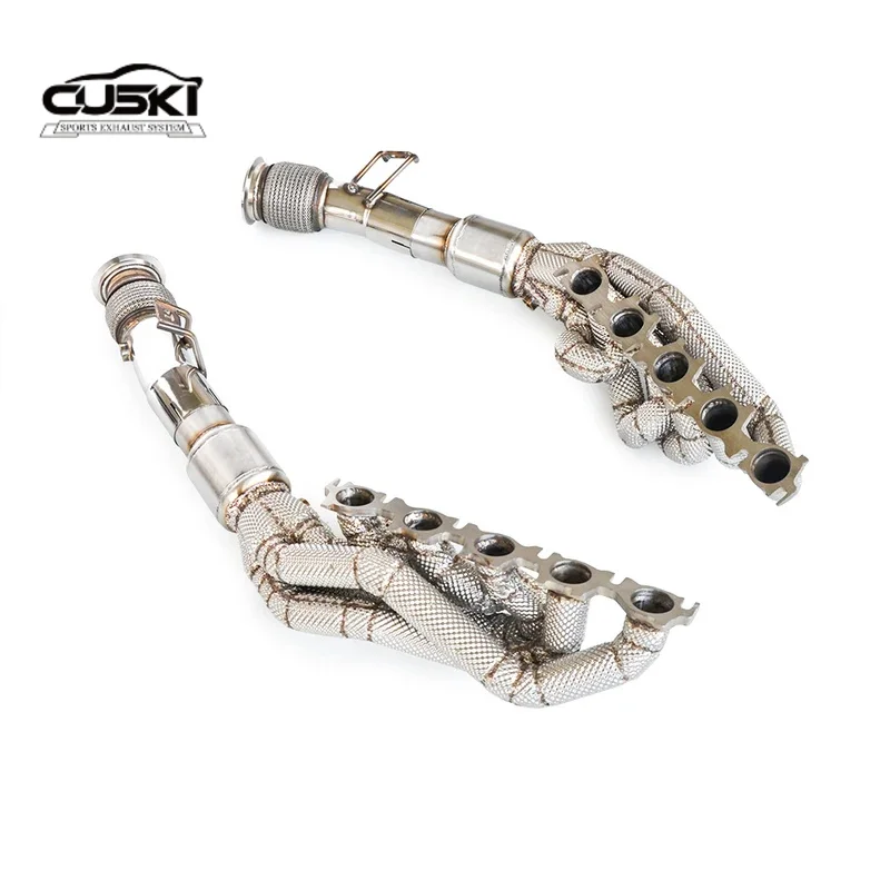 High performance exhaust components suitable for AUDI R8 V10 5.2L 2010-2019 stainless steel cat free downspout
