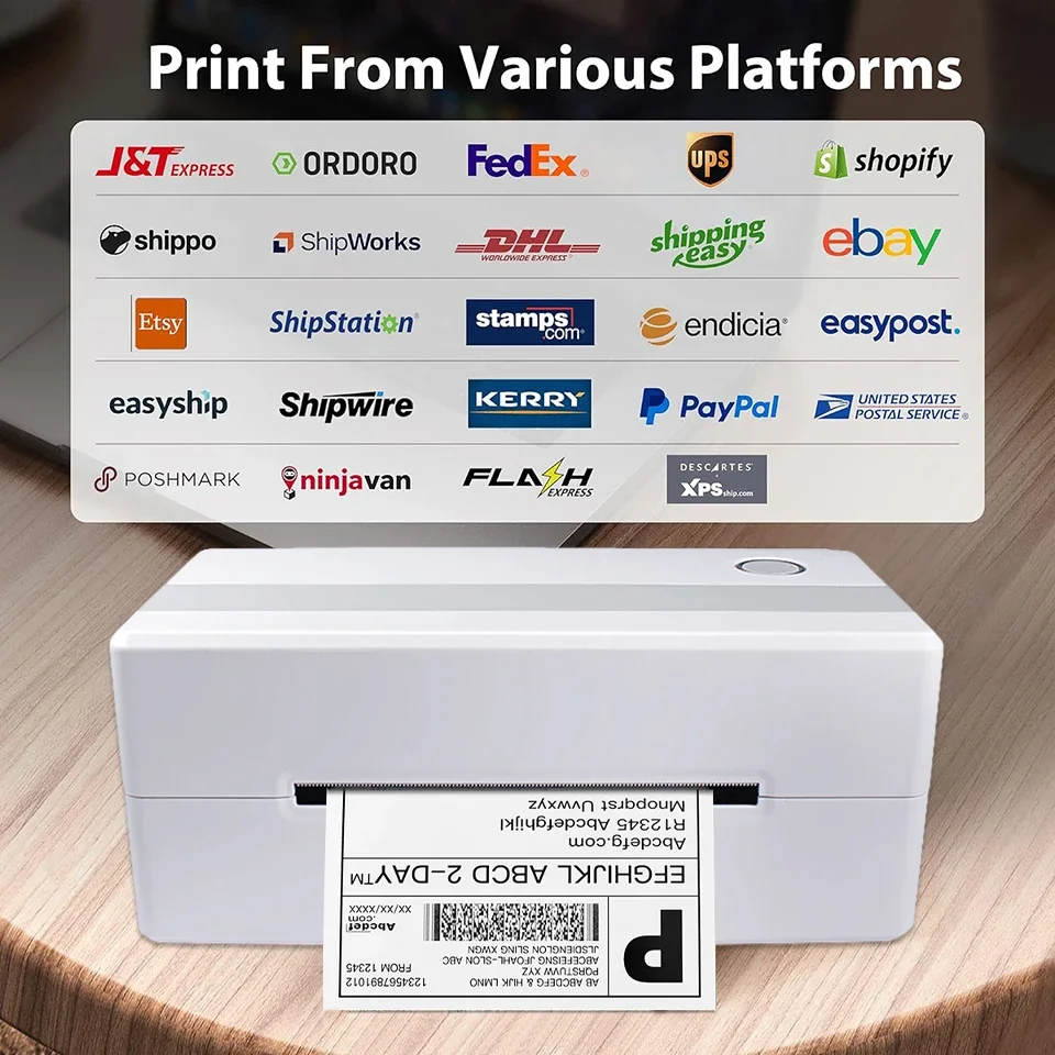 Новый 4-дюймовый коммерческий прямой термопринтер, высокоскоростная машина для изготовления этикеток со штрих-кодом TDL406