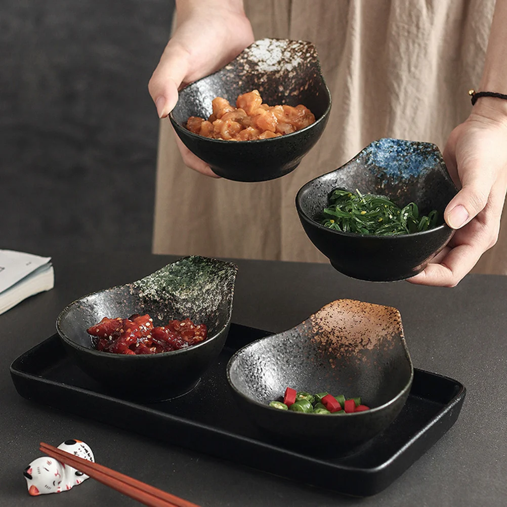 

Керамическая тарелка для приправ, кухонный держатель для соуса премиум-класса для вечеринки, кемпинга, барбекю, пикника, миска для приправ, керамическая тарелка для приправ