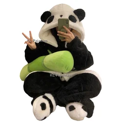 Cute Cartoon Sleepwear Women Flannel Robe Panda Bat Dinosaur Cosplay Kimono Bathrobe Soft Nightgown Loose Nightwear Home Clothes