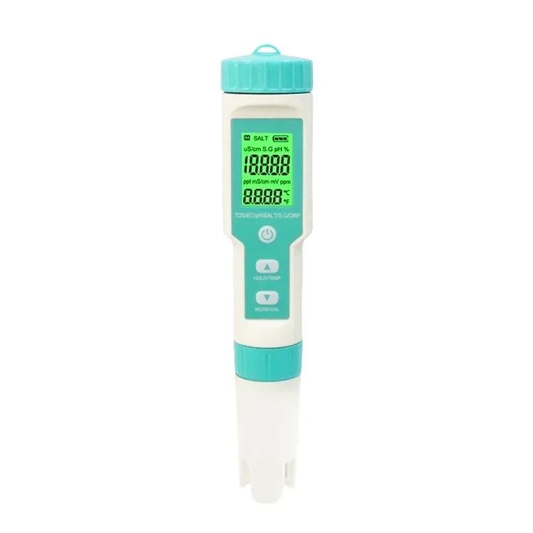 7 in 1 Convenient Digital PH TDS EC Salinity SG ORP TEMP Multi-functional Water Quality Tester PH Meter Pen