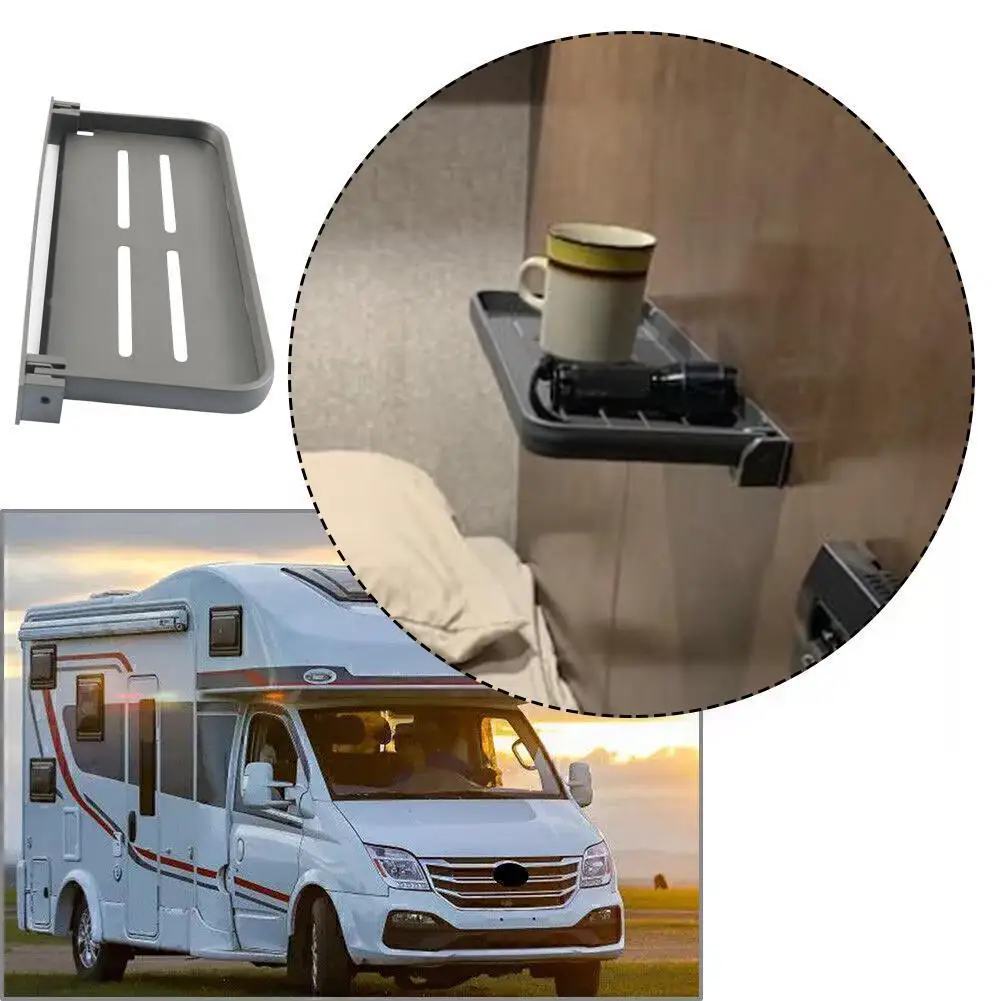 

RV Drop-down Aluminum Foldable Shelves 90° Folding Design For Wall Storage Save Space In RVs And Campers