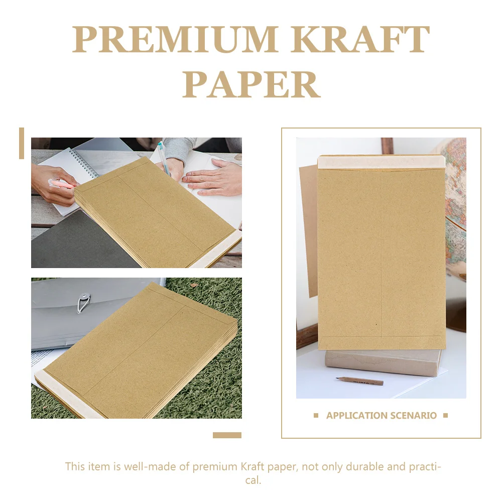 

100 Pcs Envelops Kraft Envelope Multi-function Interoffice Envelopes Invitation Vintage File Pouch