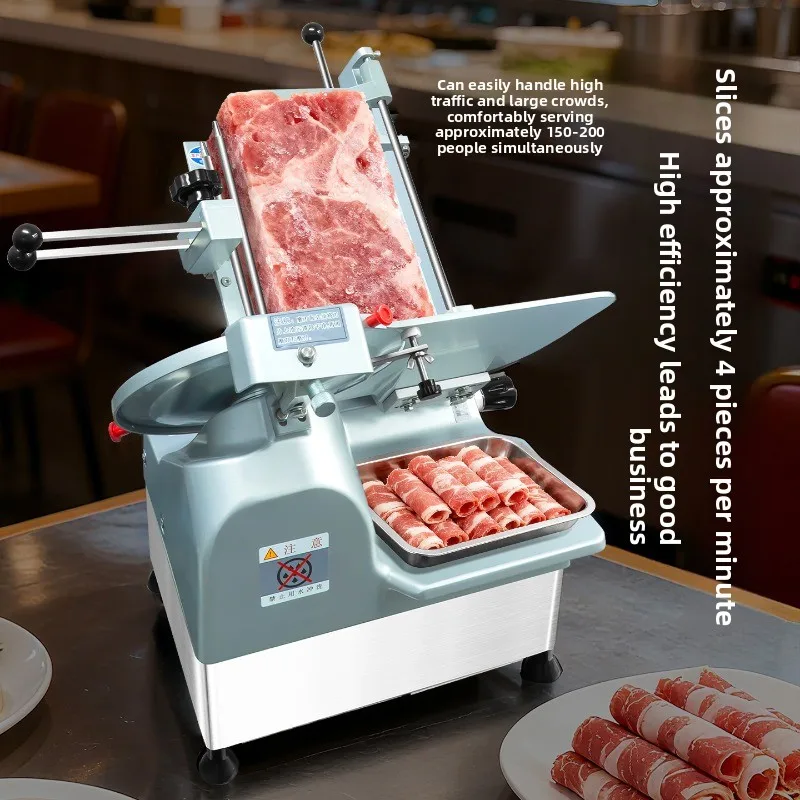 Commercial meat planer Desktop automatic electric slicer, multi-functional beef roll lamb roll slicing