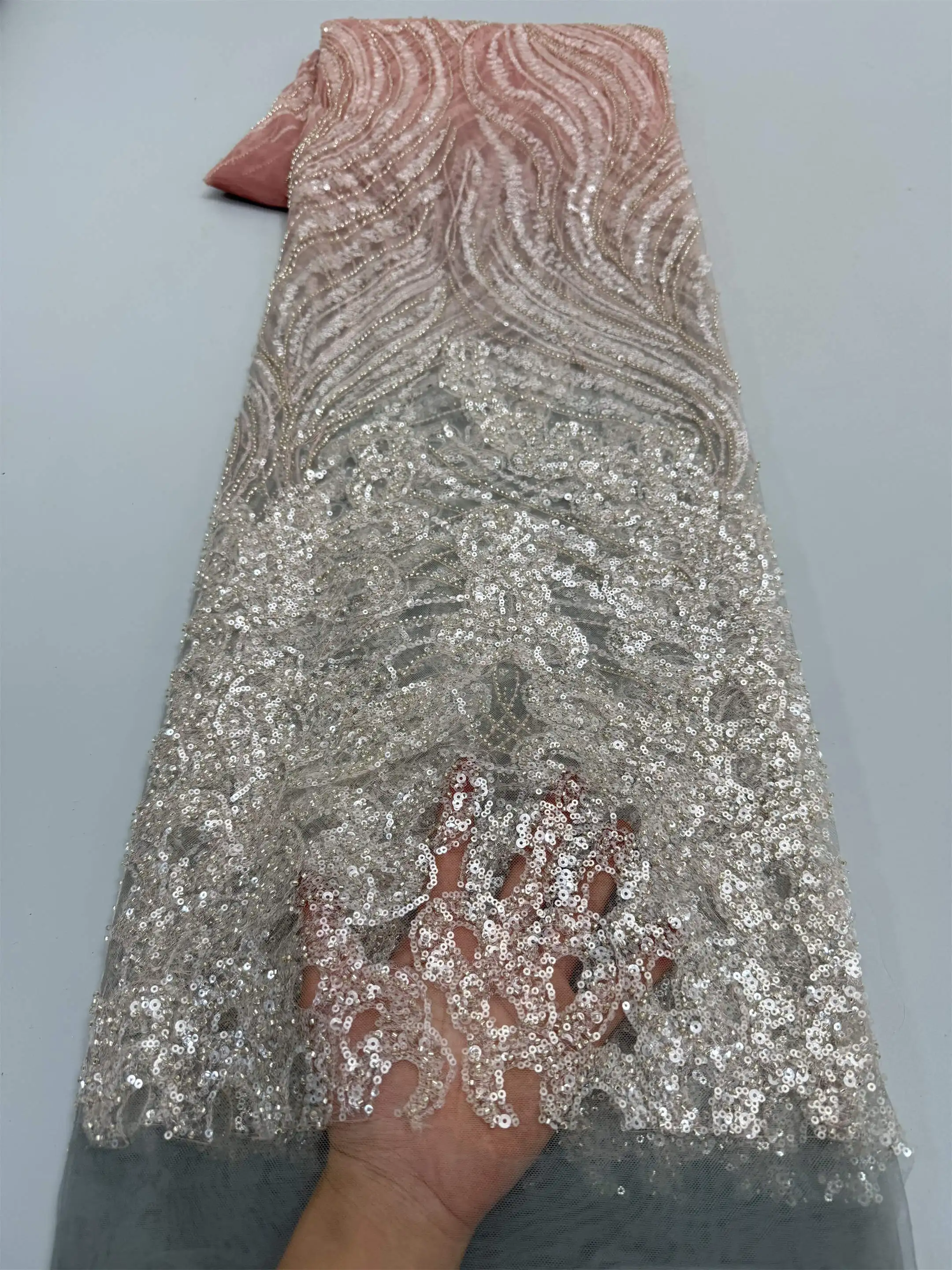 고급 수공예 자수 네트 레이스 비즈 장식 원단, 여성 - Embroidery Net Fabric 리뷰 및 가격