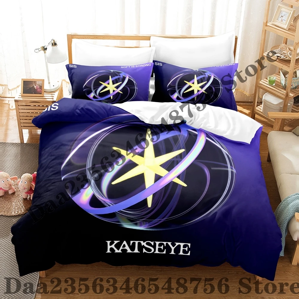2026 Personality KATSEYE Bedding Set Single Twin Full Queen King Size Bed Set Adult Bedroom Duvetcover Sets Anime Bed Sheet Set