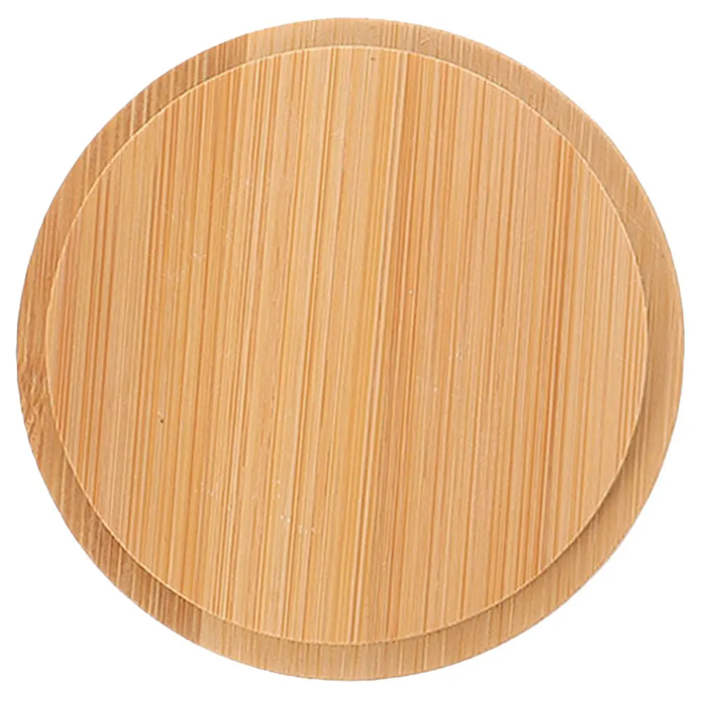 

1pcs Bamboo Lid Round Reusable Wood Cover For Coffee Mug Glass Cup Office Tea Container Dust Proof Multi-Use Cup Lid