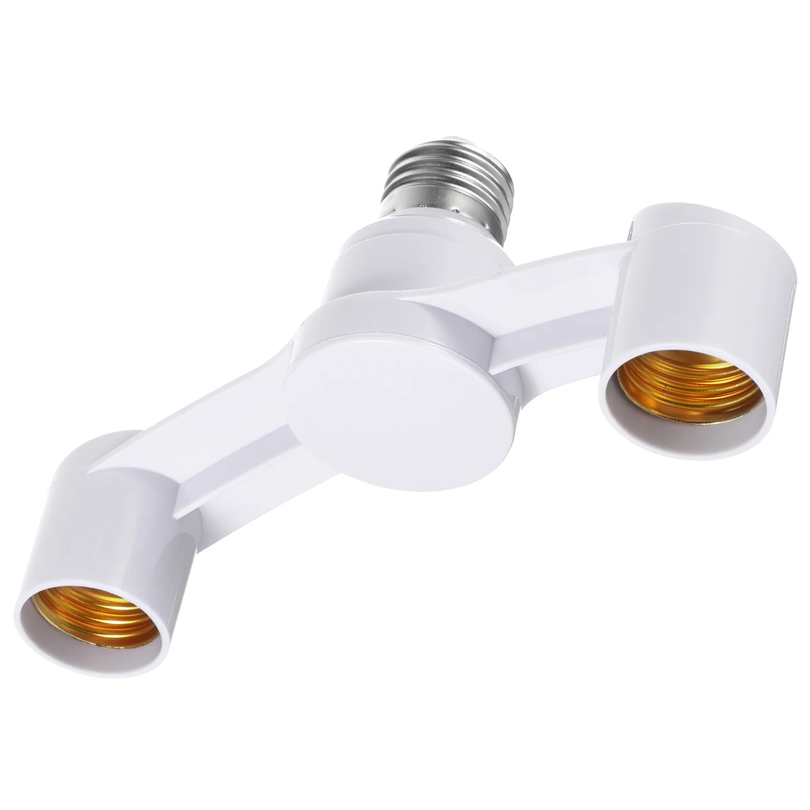 

E27 Light Socket Splitter Dual Heads Adapter for LED Bulbs Fireproof Pbt Material Durable Home Office Use Light Socket Splitter