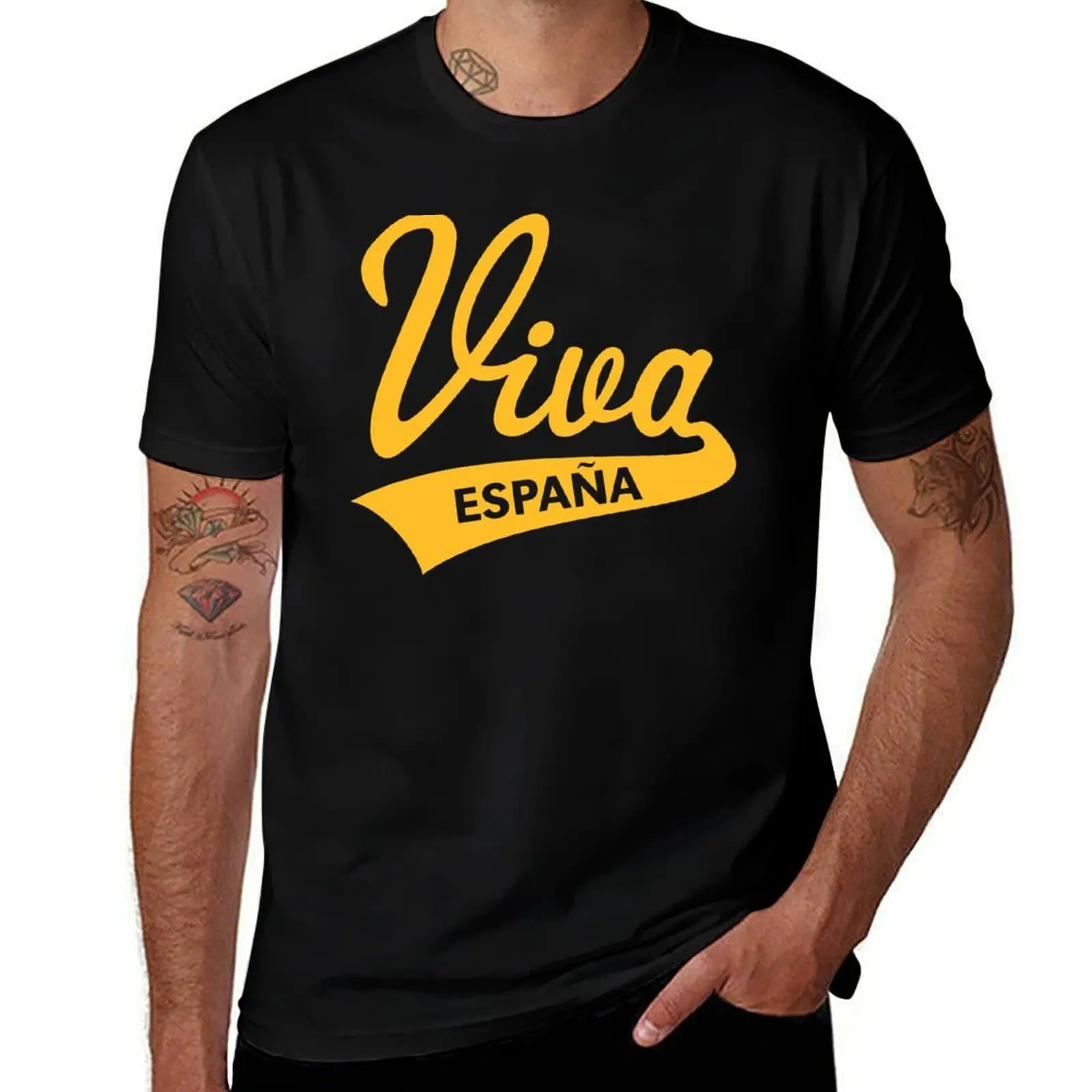 

Viva Espaa (Spain / Gold) T-Shirt anime tshirt t shirt man casual t shirts for man pack white T-shirt