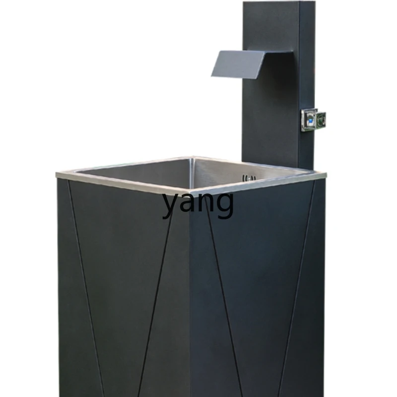 

CX Outdoor Courtyard Wash Basin Flowing Water Waterfall Sink Villa Garden Integrated Pedestal Basin