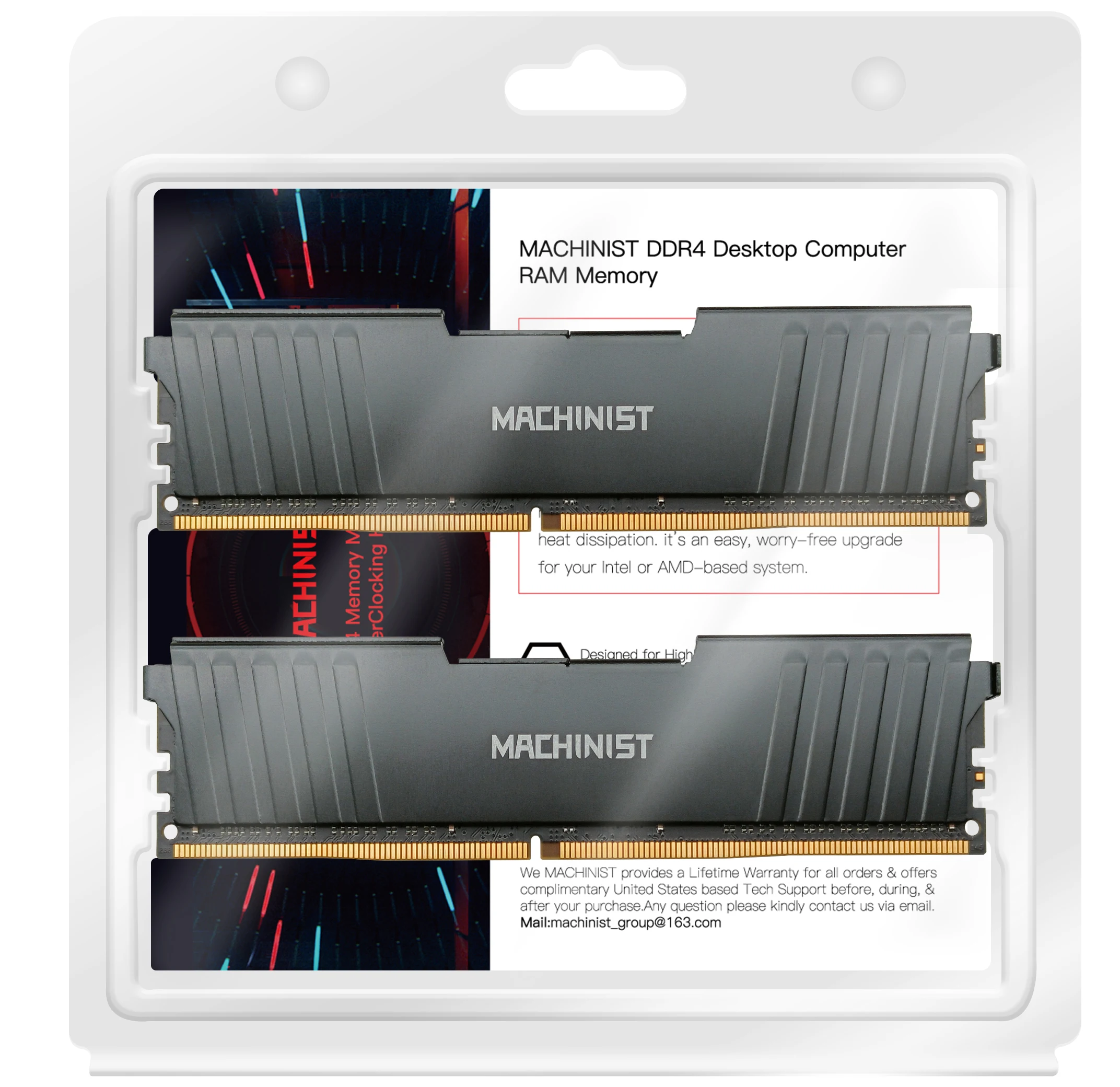 MACHINIST DDR4 RAM 8GB 16GB 2133HMz 2666HMz 3200mhz Desktop Memory with Heat Sink DDR4 RAM PC DIMM for all motherboards image 4