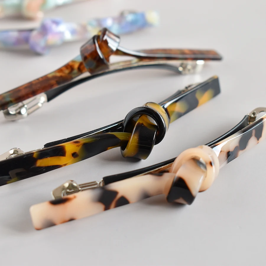 1PC Ladies Polychromatic Acetic Acid Tie One-Line Spring Clip Thin Hair Half Hair Special Holiday Gift Holiday