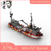 782PCS MOC City port crab fishing boat Construction Model Building Block Creative Assembly Kid Building Block Birthday Toys Gift