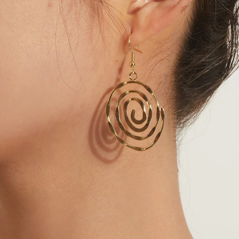 

Jewelry Fashion Creative Hollow round Vortex Earrings Women's Trendy Temperament Earrings