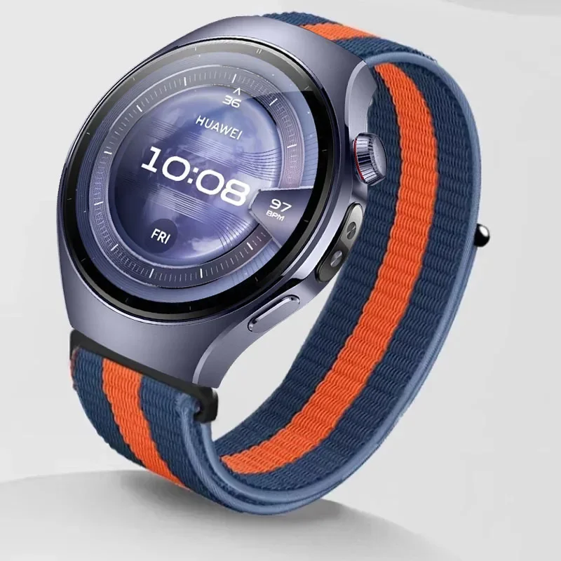 20mm 22mm Sport Nylon Loop For Huawei Watch 5 46mm/GT5Pro GT5 4 3 2 42 46mm GT2e Bracelet Band For Huawei Ultimate/GSPro GS4 3