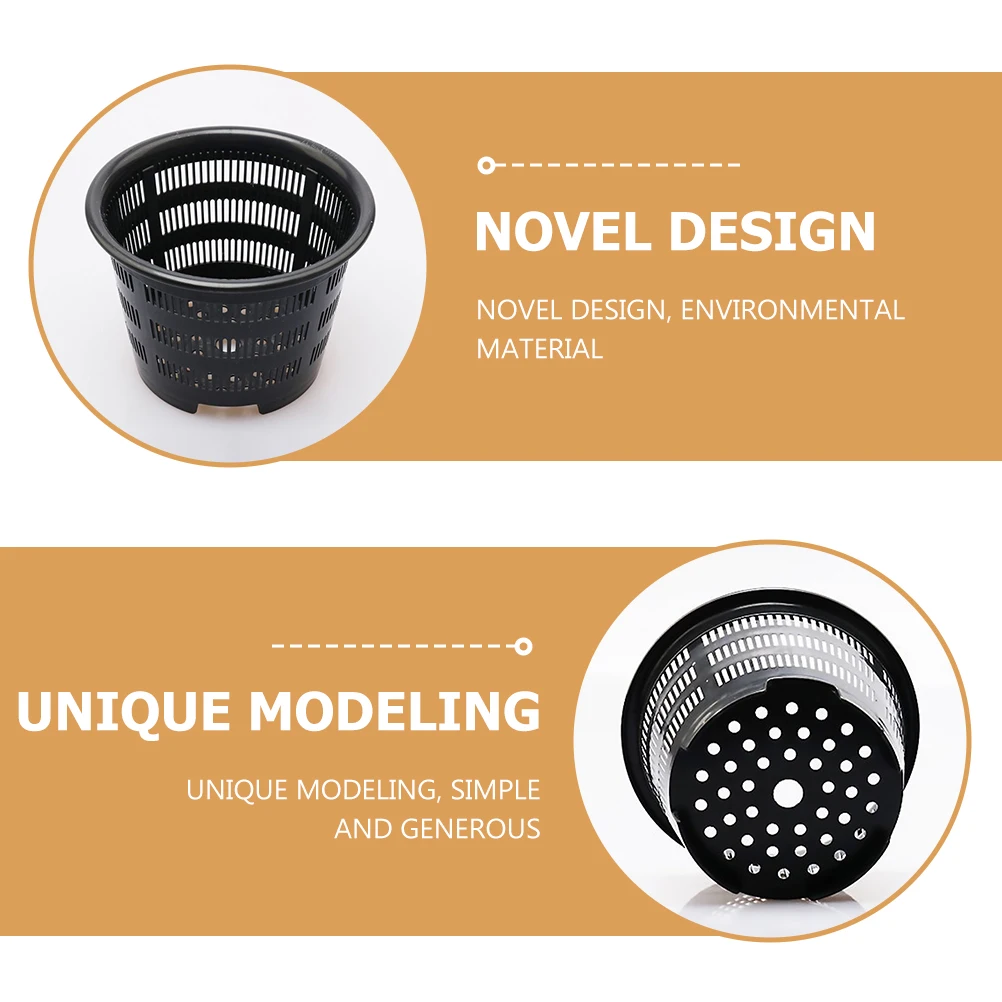

5Pcs Black Plastic Gardening Nursery Pots Drainage Holes Flower Breeding Containers for Succulents