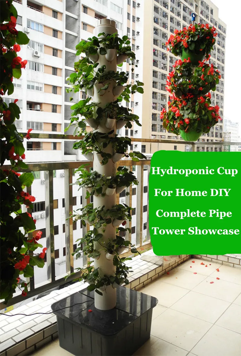 60 Pcs Planten Hydrocultuur Kolonisatie Cup Voor Verticale Toren Kolom Pijp Nft Teeltsysteem