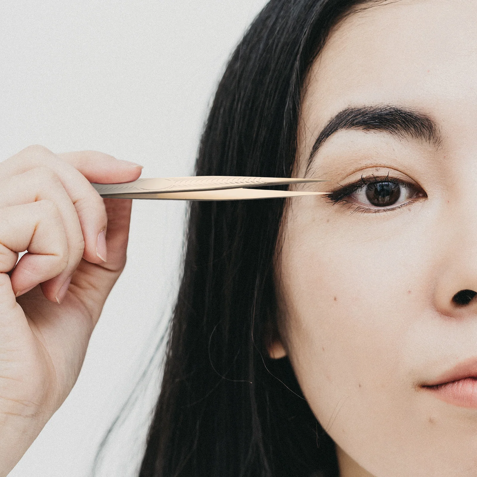 스테인리스 스틸 속눈썹 핀셋 래쉬 클램프 정밀 도구 인조 속눈썹 적용용 휴대용 메이크업 액세서리 뷰티 도구