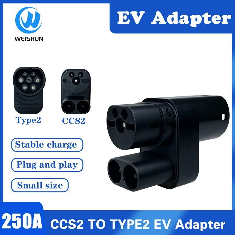 CCS2 To TYPE2 EV Charger Adapter Electric Vehicle DC Charging Station CCS COMBO 2 To TPC Converto Compatible For Teslas Model