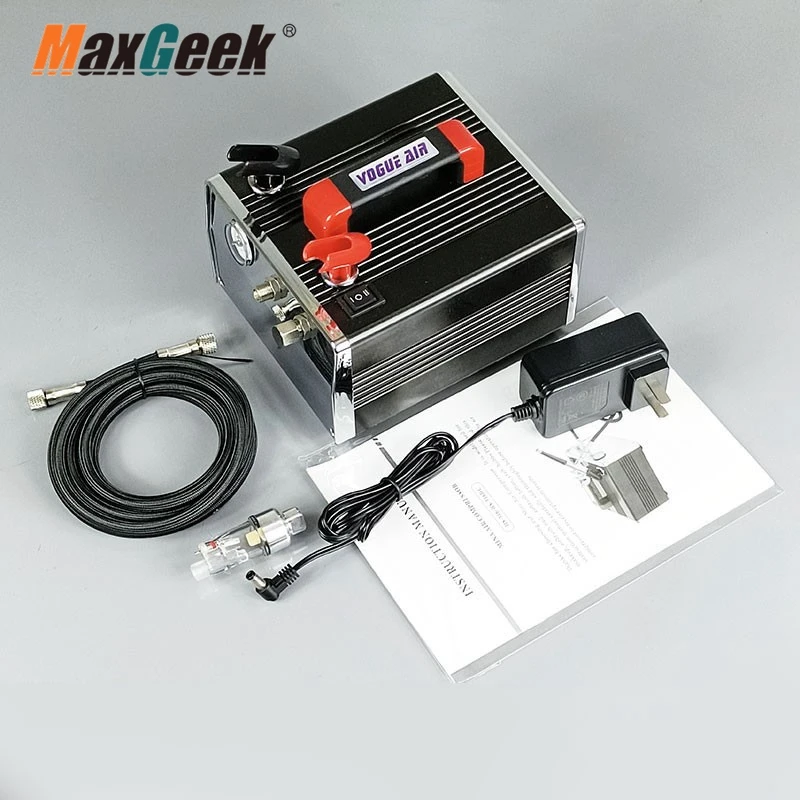 Maxgeek-pulverizador de Pintura Portátil Hs316 2-nível de Ajuste de Pressão do ar Spray Pump Paint Parar Automático e Iniciar sem Airbrush