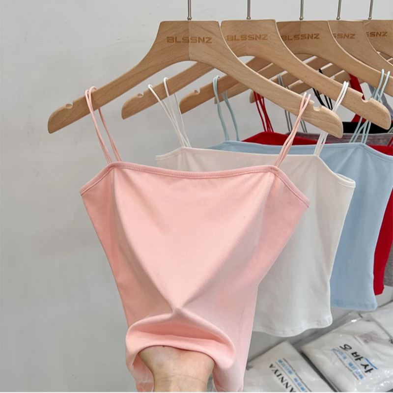 2026 Sommer Neu Rückenfreies Wickel-Camisole Figurbetontes Heißes Stylisches Outerwear Basic Tank Top Trendiges Vielseitiges Einfarbiges Crop Top