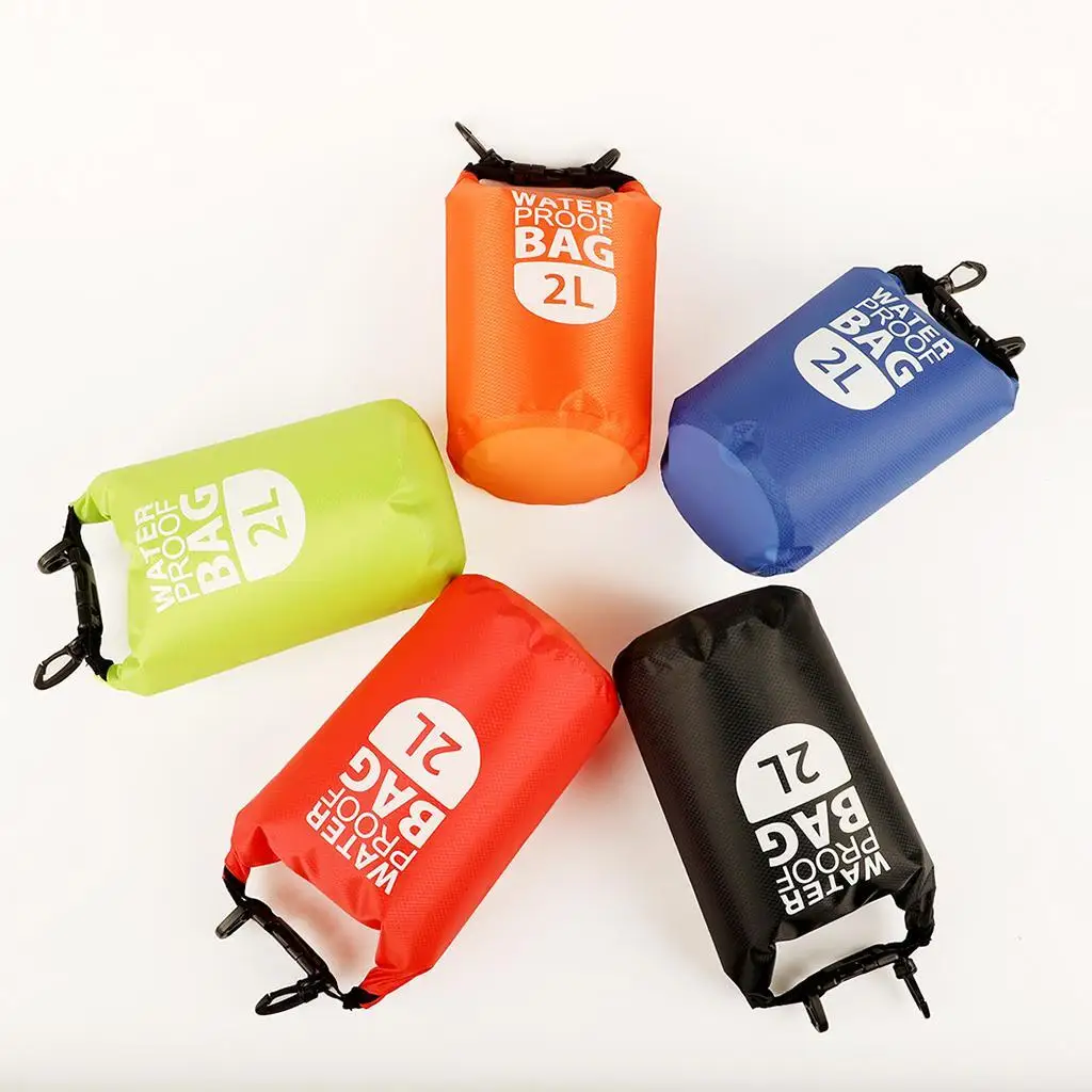 Small 2L Waterproof Dry Bag Crossbody Shoulder Bag for Kayaking Blue